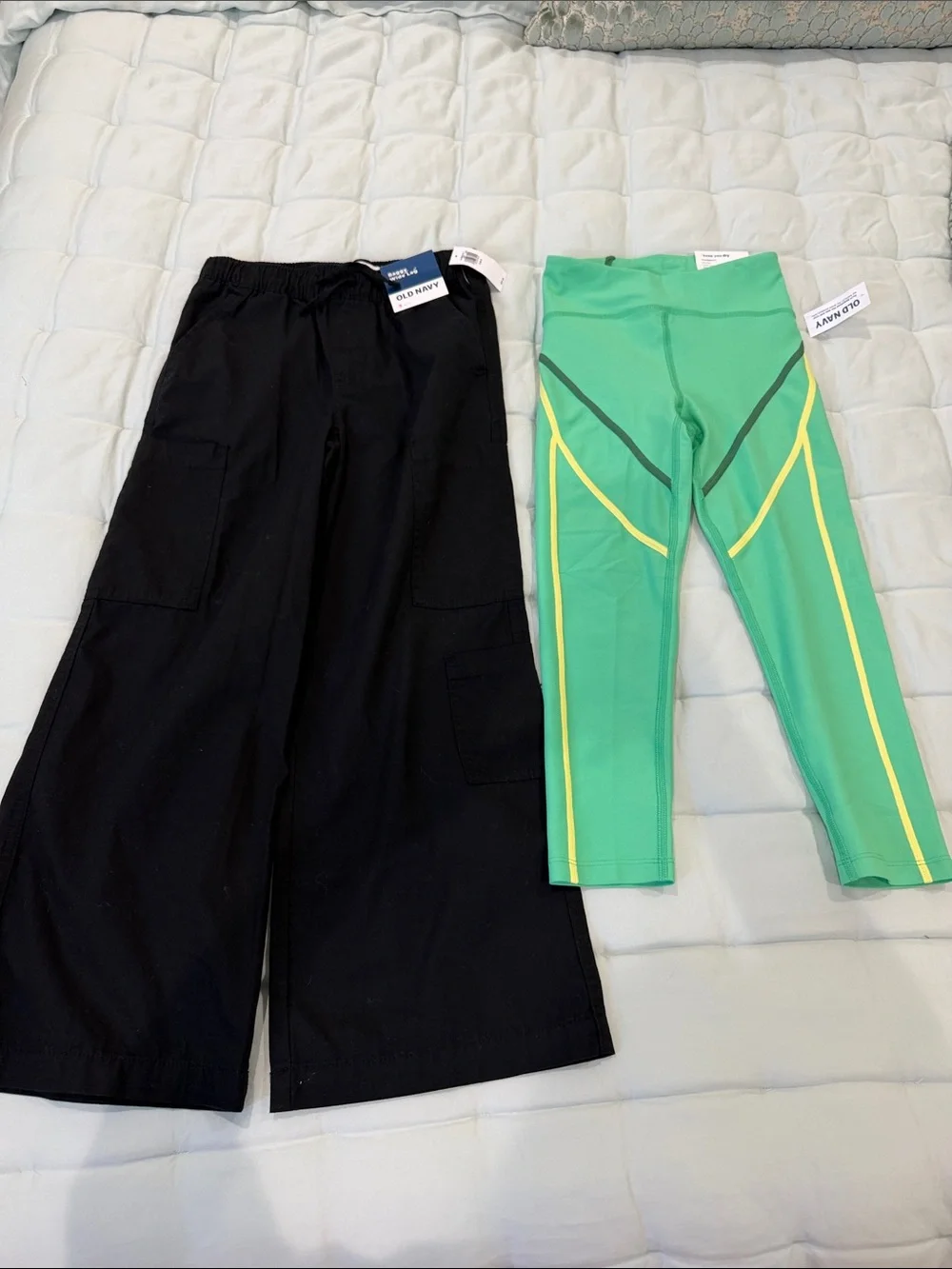 Old Navy Kids Black Wide-Leg Cargo Pants & Workout leggings